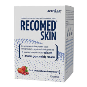 RecoMed Skin na odlezyny i rany smak truskawkowo-zurawinowy x 10 saszetek